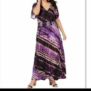 Purple Tie Dye Maxi Dress